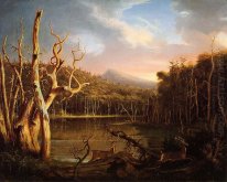 Lago con árboles muertos Catskill 1825