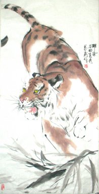 Tijger - Chinees schilderij