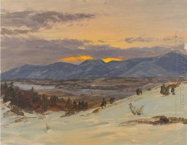 Hiver Crépuscule Olana