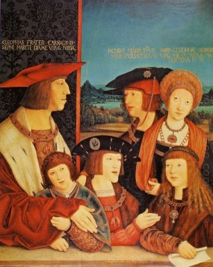 Porträt des Kaisers Maximilian und seiner Familie