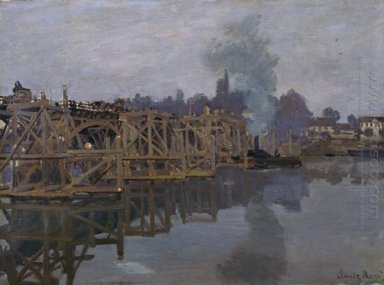 Die Brücke unter Reparatur 1872