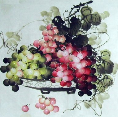 Uvas - Pintura china