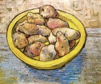 Stilleben Potatis i en gul Dish 1888