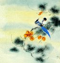 Pájaros y flores - Pintura china