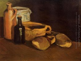 Still Life Dengan Clogs Dan Pot