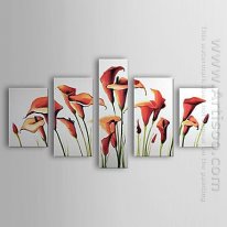 Peints à la main peinture à l'huile florale Calla Lily - Ensembl
