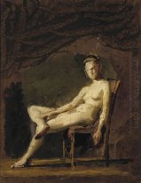 Female nude figure study for Arcadia