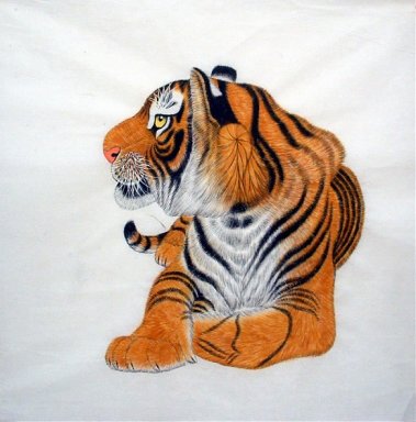 Tijger - Chinees schilderij