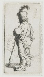 Polander apoiado em uma bengala 1632