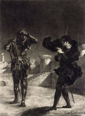 Hamlet sieht den Geist des Vaters 1843