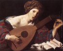 Woman Playing the Lute