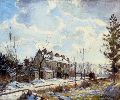 Louveciennes stradale effetto neve 1872
