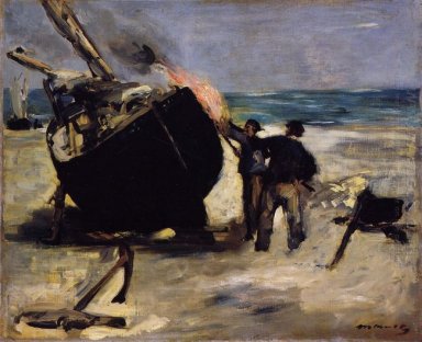 goudronnage du bateau 1873