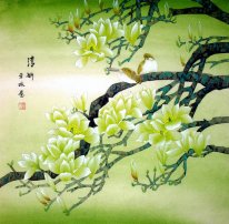 Pássaros & flores - pintura chinesa