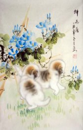 Dog - pittura cinese