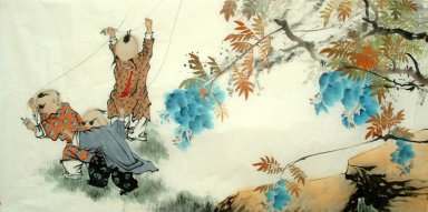 Niños - Pintura china