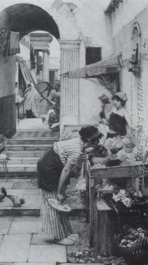 El Mercado de las Flores, la Antigua Roma 1886