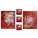 Hand-painted Oil Painting Abstract Oversized Wide - Set of 5