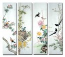 Vogels&Bloemen - FourInOne - Chinees schilderij