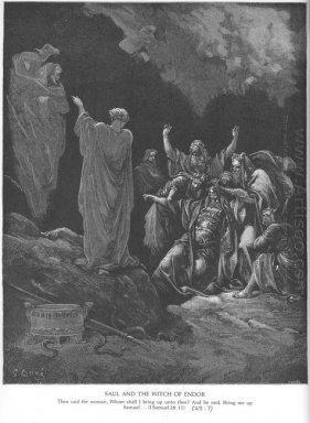 Saul och häxan av Endor 1866