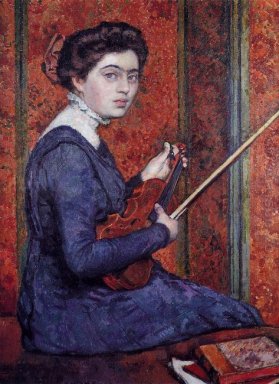 Wanita Dengan Violin Portrait Of Rene Druet 1910