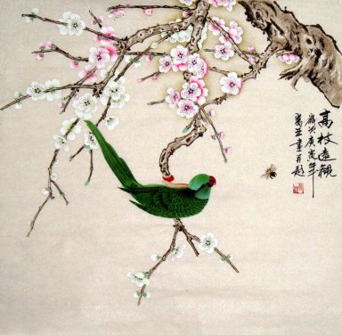 Magpie-Pole afstand - Chinees schilderij