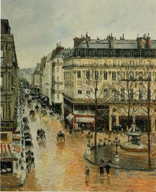 Rue Saint Honore днем ​​эффект дождя 1897