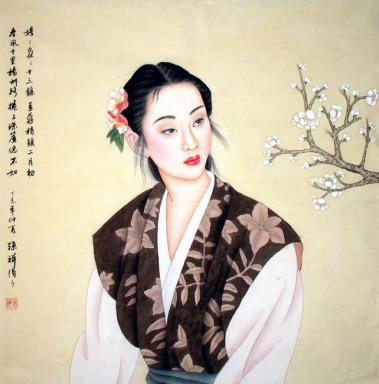 Mooie Dame - Chinees schilderij