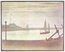 O canal em Gravelines Evening 1890
