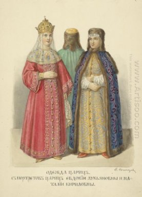 Clothing of queens.?With portraits of queens Evdokia Lukianovny