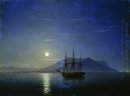 Segling utanför kusten av Krim In The Moonlit Night 1858