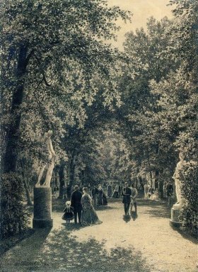 Alley Of The Summer Garden In Sankt Petersburg 1869