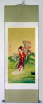 Indah Lady - Mounted - Lukisan Cina