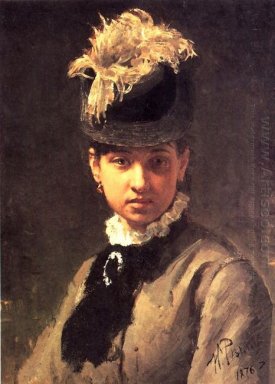 Portret van Vera Repina Kunstenaar S Vrouw 1876