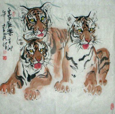 Tijger - Chinees schilderij