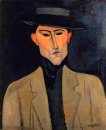 Portret van een man met hoed josȦ pacheco