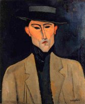retrato de un hombre con sombrero de jose pacheco