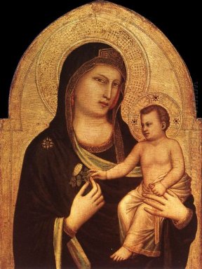 Huile Madonna et enfant 3