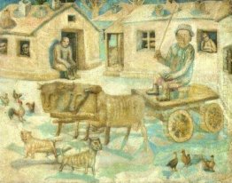 Bois cena da vida de selvagens 1918
