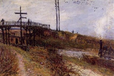 Fußgängerbrücke über die Eisenbahn in Sevres
