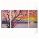 Tangan-Dicat Floral Oil Painting - Set 3