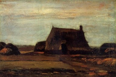Ferme avec de la tourbe Stacks 1883