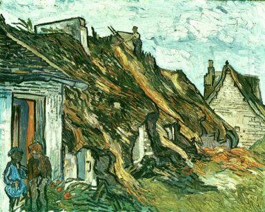 Reetgedeckten Häusern Chaponval In Auvers Sur Oise 1890