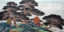Pohon Dan Bangunan - Lukisan Cina