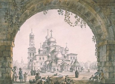 Blick auf das Kloster Neu-Jerusalem in der Nähe von Moskau