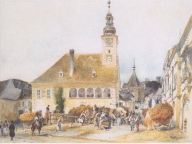 Das Rathaus in M? Habung 1842