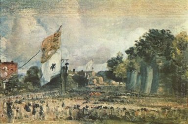 Feier des allgemeinen Friedens von 1814 in East Bergholt 1814