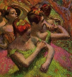 bailarinas ajustando seus vestidos