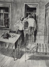 Första Skiss för målningen i 1919 1925