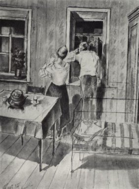 O Primeiro esboço para a pintura em 1919 1925